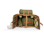 Somerset Double Lid Deluxe Picnic Basket w/Service for 2 - 4