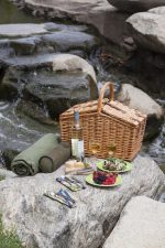 Somerset Double Lid Deluxe Picnic Basket w/Service for 2 - 6