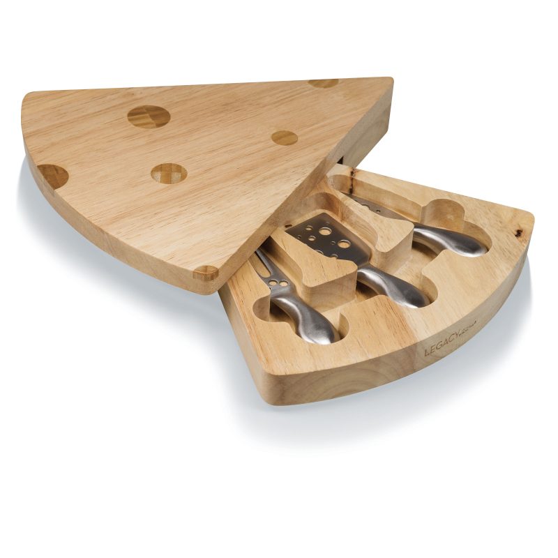 Swiss - Swivel Cutting & Cheese Board w/3 Cheese Tools - 4