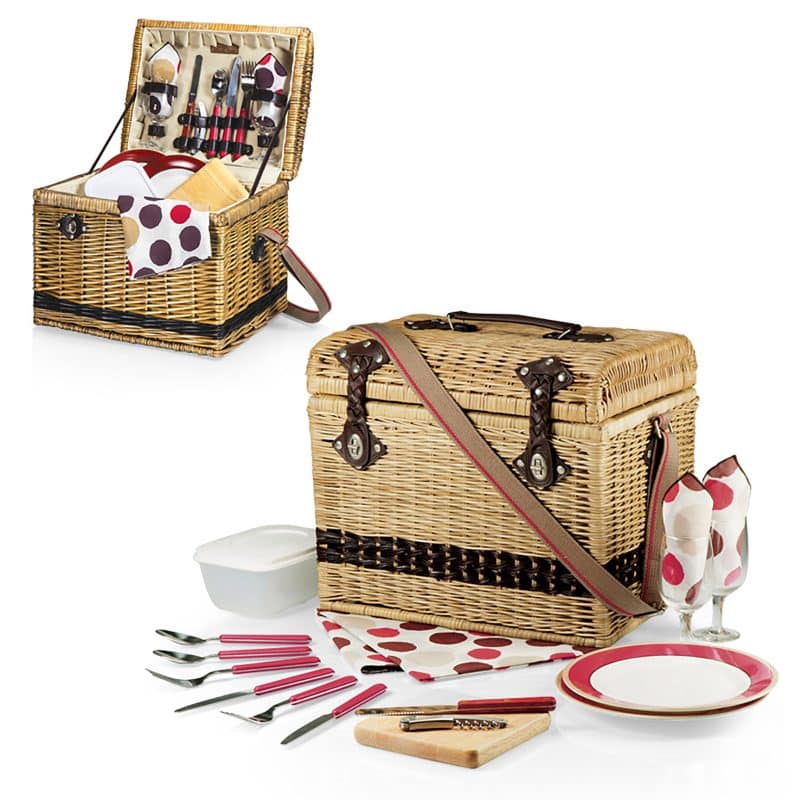 Yellowstone - Moka Picnic Basket w/Deluxe Service for 2 - 4