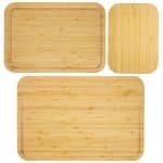3Pc Bamboo Cutting & Serving Board Set - 1