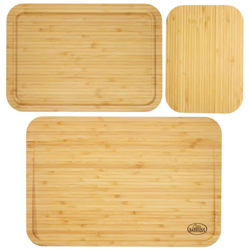 3Pc Bamboo Cutting & Serving Board Set