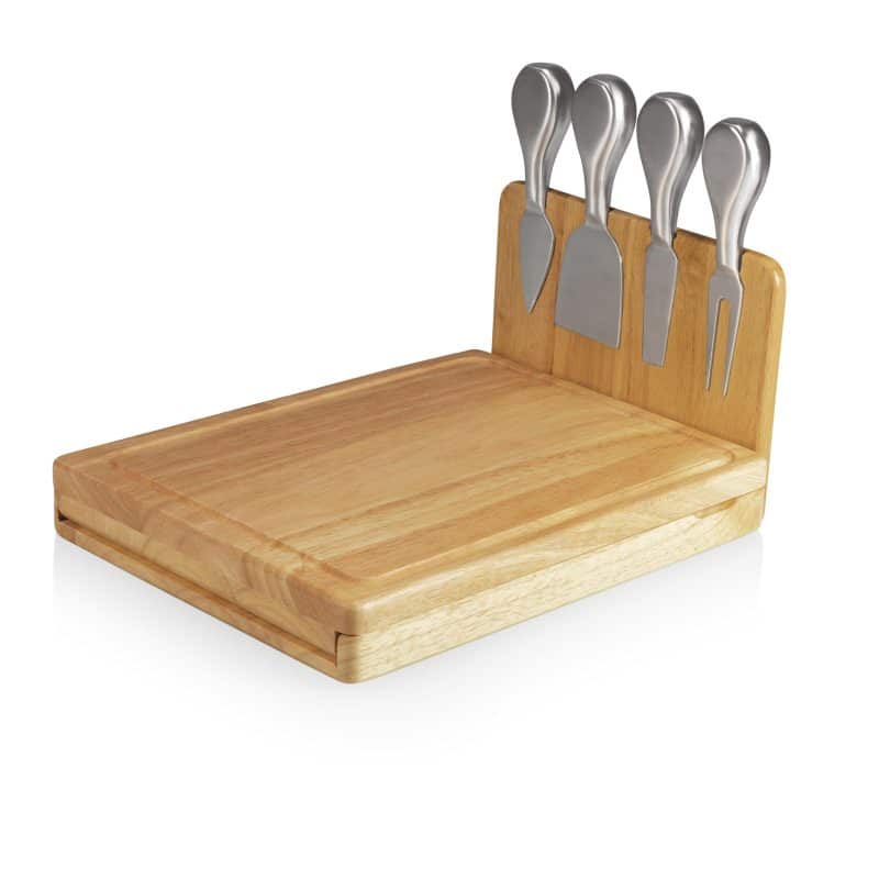 Asiago Cutting & Cheese Board w/Tuck Away Panel & 4 Cheese Tools - 4