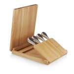 Asiago Cutting & Cheese Board w/Tuck Away Panel & 4 Cheese Tools - 5