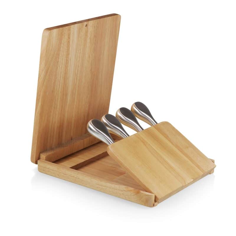 Asiago Cutting & Cheese Board w/Tuck Away Panel & 4 Cheese Tools - 5