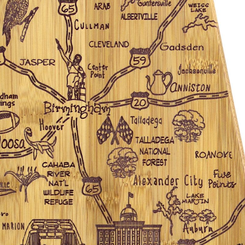 Destination Alabama Cutting & Serving Board - 4