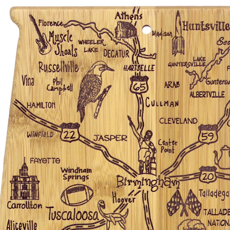 Destination Alabama Cutting & Serving Board - 5