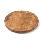 Harrington Acacia Wood Herringbone Lazy Susan