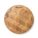 Harrington Acacia Wood Herringbone Lazy Susan - 2