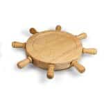 Mariner Helm-Shaped Cheese/Cutting Board w/4 Cheese Tools - 1