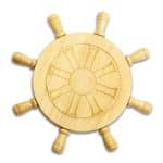 Mariner Helm-Shaped Cheese/Cutting Board w/4 Cheese Tools - 2