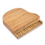 Piano Shaped Cutting Board w/3 Wine & Cheese Tools - 1