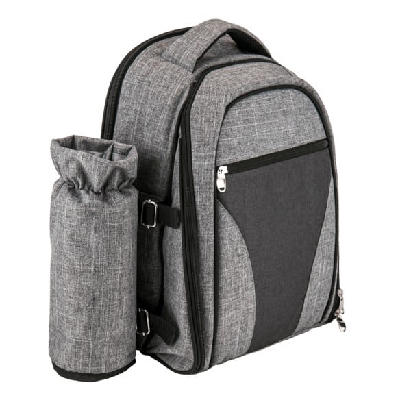 Wine & Picnic Cooler Backpack for Four + Fleece Blanket - 1