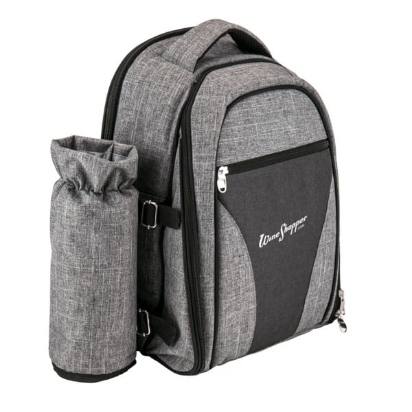 Wine & Picnic Cooler Backpack for Four + Fleece Blanket - 2