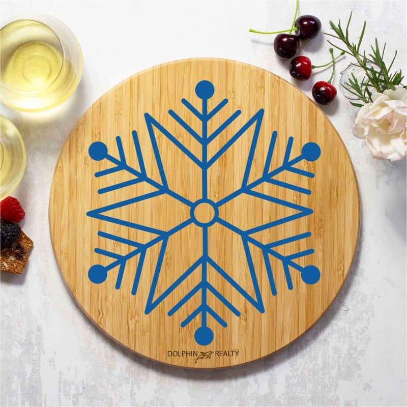 Winter Snowflake Cutting and Serving Board - 2