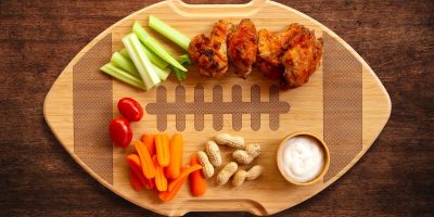 Serve & Store™ Football Shaped Covered Charcuterie Board - 1